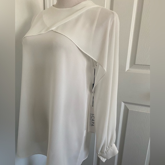 Scapa Lauren Perre Ivory Split Sleeve Blouse - Picture 10 of 12